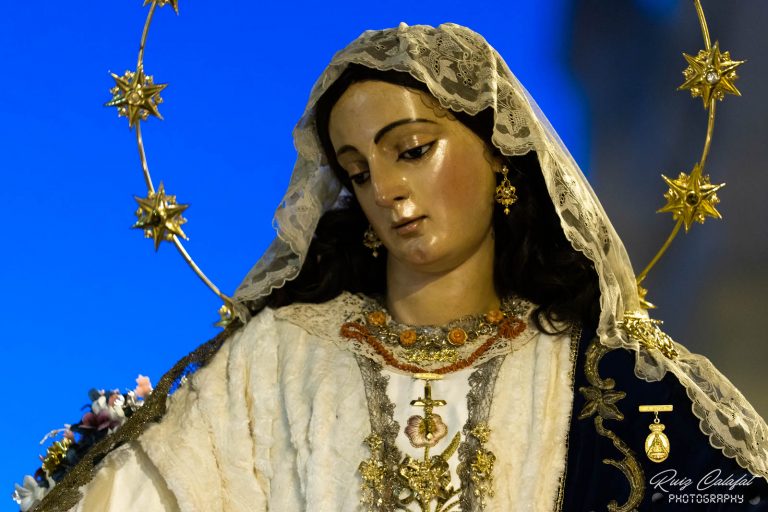 Lee más sobre el artículo En imágenes, Rosario vespertino con la Divina Pastora de San Antonio