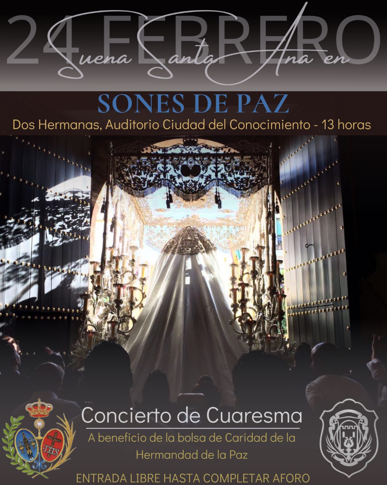 Lee más sobre el artículo Video del concierto de marchas procesionales de la Banda de música Santa Ana de Dos Hermanas y próximo concierto